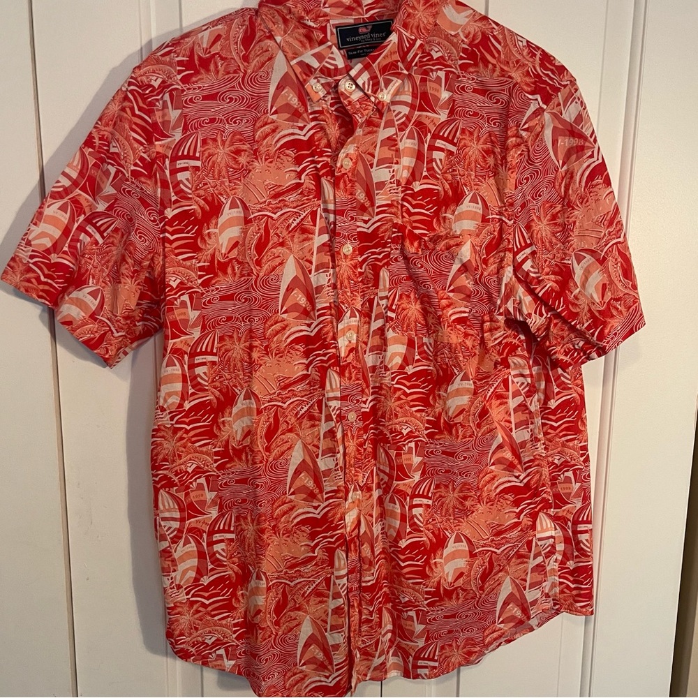 Vineyard Vines Pink Slim Fit Tucker Shirt